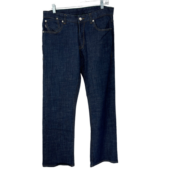 Five Four x Mark Mcnairy Men's Jean Button Fly Straight Blue Ducks 33 x 31 Denim - Picture 1 of 8